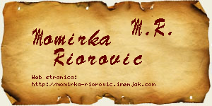 Momirka Riorović vizit kartica